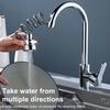 Sink Faucet Extension 360 Degree Rotation Filter Tube Shower Water Saving Tap 3 Modes Adjustable Faucet Kitchen Gadget Accessories