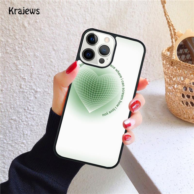 minimalist pastel goodvibes heart neon Soft Phone Case For IPhone 18 17 Air 16 15 14 Max Plus 11 12 13 Pro Max Phone Fundas