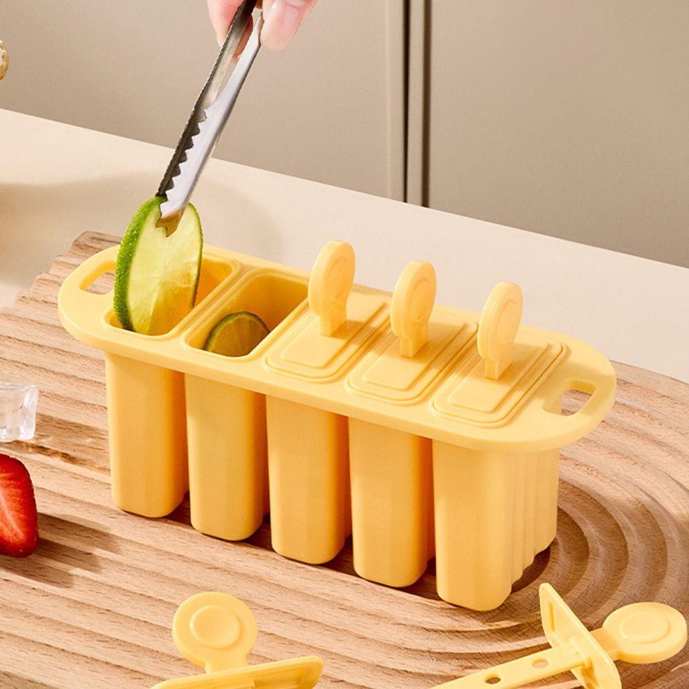 2-in-1 Press Ice Tray Box One-Touch Release Ice Maker Space Saving Ice Cream Mold Home Kitchen Use
