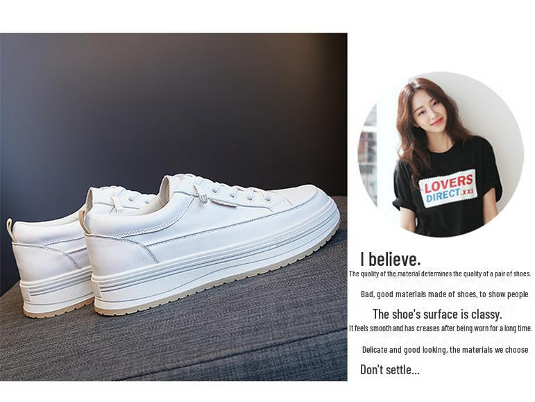 Женские повседневные кроссовки из натуральной коровьей кожи - модная белая обувь весна/осень 2025 г.