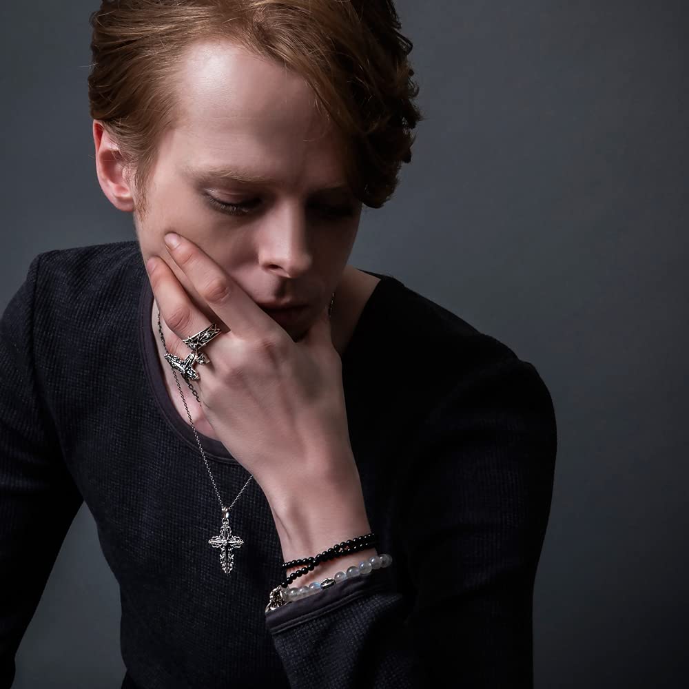 Artemis Classic Многослойный крест Серебро Серебряные аксессуары для мужчин и Бренд Серебро 925 Кольцо, Кольцо, ACR0286, Женщины, Ювелирные изделия, Кольцо,