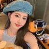 Korean Style Painter Hat Newsboy Cap Octagonal Hat Personality Denim Beret  Ladies