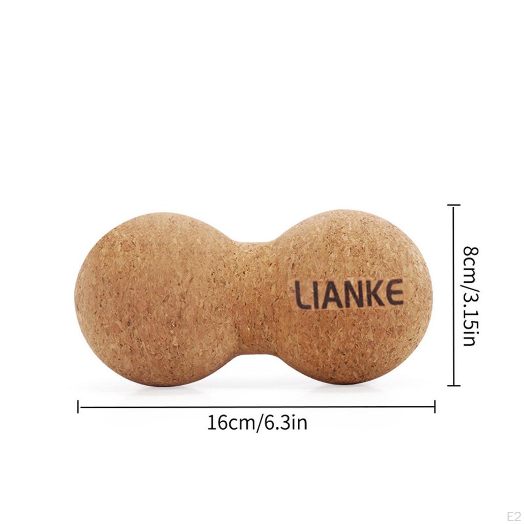 Пробковый массажный мяч Инструмент для упражнений Легкий Изящный Маленький размер Форма арахиса Мышцы для ног, спины,
