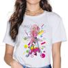 ZX Music Girl Милые Девушки Женская Футболка Джем и Голограммы 5XL Блузки Харадзюку Повседневные Топы с Коротким Рукавом Винтажные