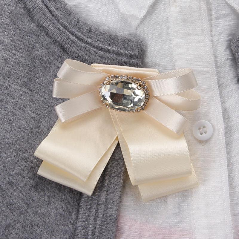 Retro Personalized Fabric Bow Brooch Corsage Mourning Brooch Women Suit Shirt Collar Pins Necktie Jewelry Accessories