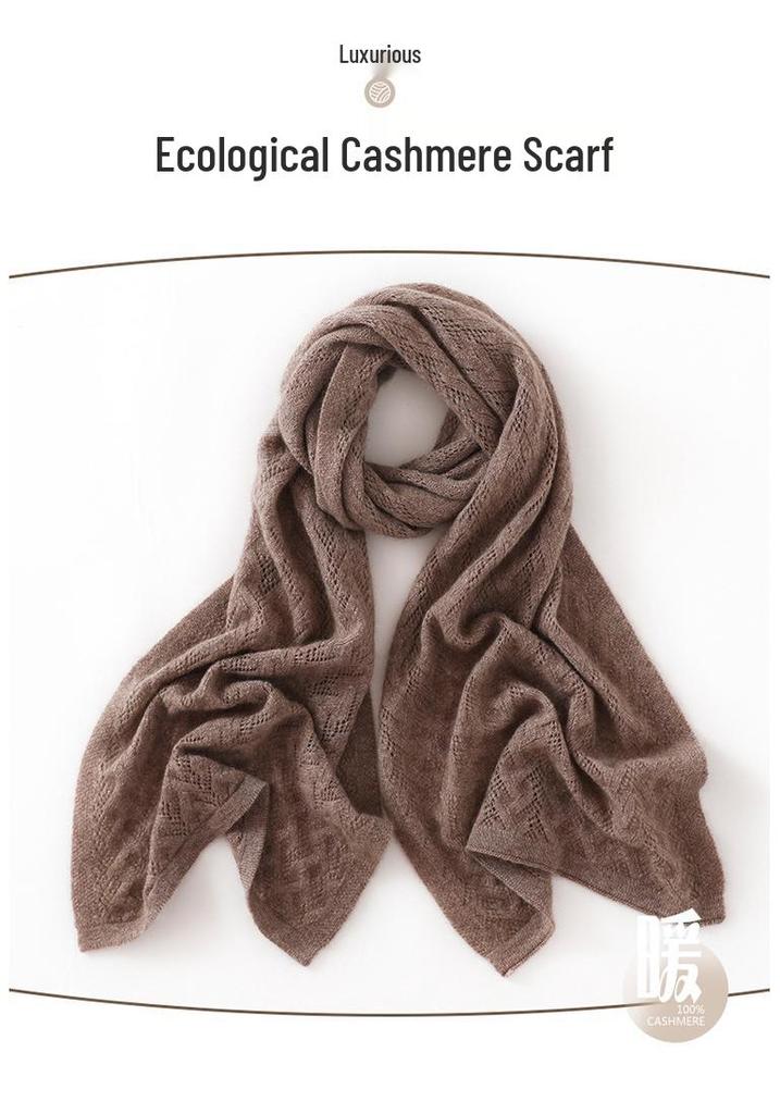 Cashmere Cable Knit Women's Scarf: High-End, Warm, Spring Fashion