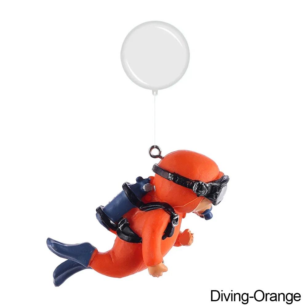 Resin Floating Simulated Diver Toy 1/2pcs Aquarium Decor Fish Tank Landscaping Pendant Ornament Accessories