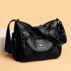 Women's Soft Leather Large Capacity Bag Middle-Aged Mother's Bag Multi-Layer Shoulder Crossbody Bag