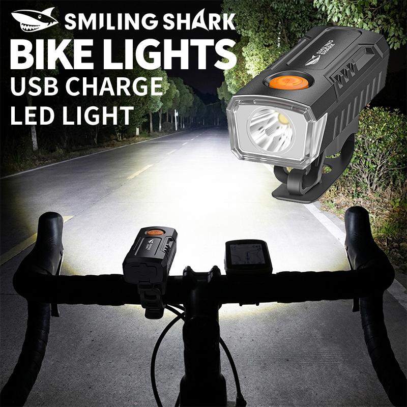 SMILING SHARK LED Bike Light USB‑C Rechargeable 4‑Light Modes Waterproof Night Cycling Outdoor Riding QXD‑433 7