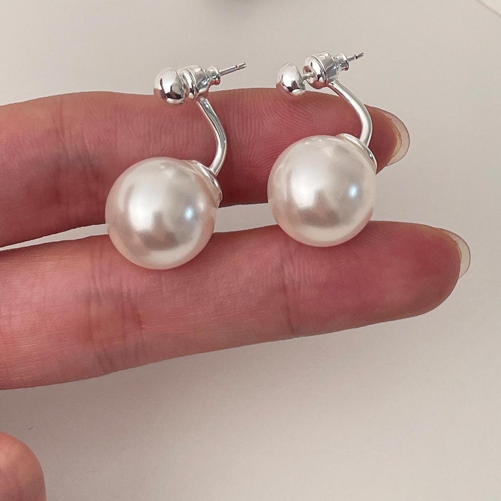 Французские ретро-серьги-гвоздики с жемчугом, женские изысканные и уникальные высококачественные серебряные серьги-иглы, новые серьги