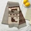 Женский шарф Yousheng с рисунком кота, из арктического флиса, теплый, мягкий, универсального размера, длинный шарф, аксессуар для повседневной одежды