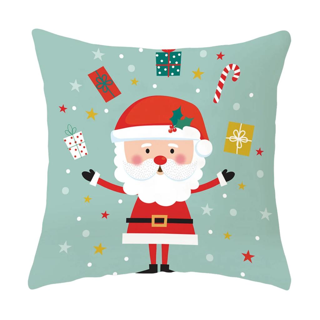 Christmas Themed Pillowcases Car Accessories Office Santa Claus Living Room Sofa Home Pillowcases