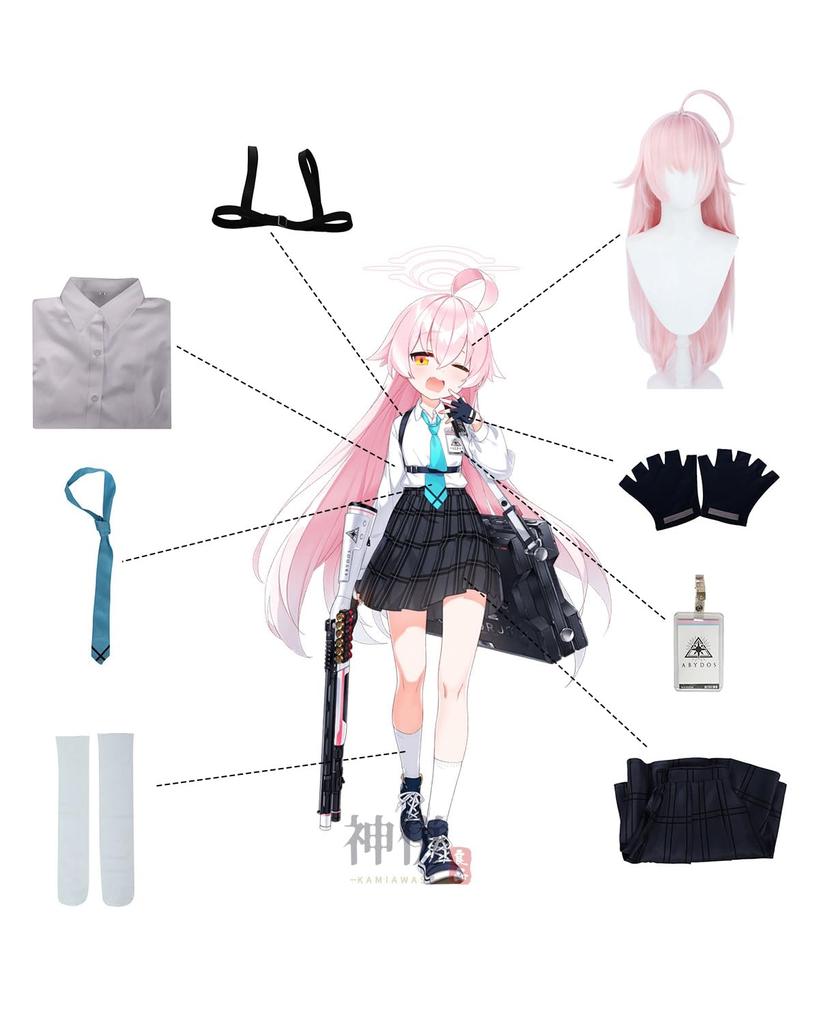 Таканаши Хосино Косплей с париком Abydos High School Blue Архив Косплей Костюм Взрослый Костюм Культурный Фестиваль Событие Костюм Сценическая Одежда