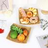 Плетеная корзина для подачи из пластика под ротанг