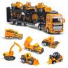 Carecoly Construction Vehicles, 6 Mini Car Set, 1 Storage Car, Car Toy, Construction Vehicle Set, Working Car, Work Car, Indoor Play, Birthday,