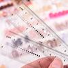 Yousheng Nail Art Ruler Exquisite Pattern Водонепроницаемая линейка для накладных ногтей из ПВХ Украшения для ногтей Измерительный гаджет Маникюрные инструменты