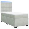 Maison Exclusive - Sommier à lattes de lit et matelas Gris clair 90x190 cm Velours