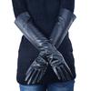 Women's Faux Leather Elbow Gloves Winter Long Gloves Warm Lined Finger Gloves Y8