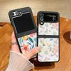 For Samsung Galaxy Z Flip 6 5 4 Flower Acrylic Luxury Shockproof Tpu Hard Slim Case Cover