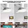 42" 52"  Lamp Frequency Conversion Remote Control Ceiling Fan Light Balcony Fan Ceiling Fan With Light LED Full Spectrum Fan