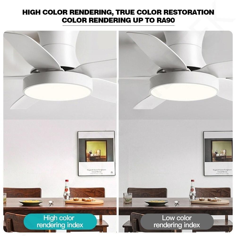 42" 52"  Lamp Frequency Conversion Remote Control Ceiling Fan Light Balcony Fan Ceiling Fan With Light LED Full Spectrum Fan