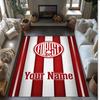 Nottingham Forest FC Printed Crystal Velvet Rug Non‑Slip Crystal Velvet Carpet For Sofa Bedroom Indoor Home Decoration