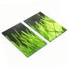Multifunctional Decorative Glass Boards with Grass Print 2x30x52 Cm