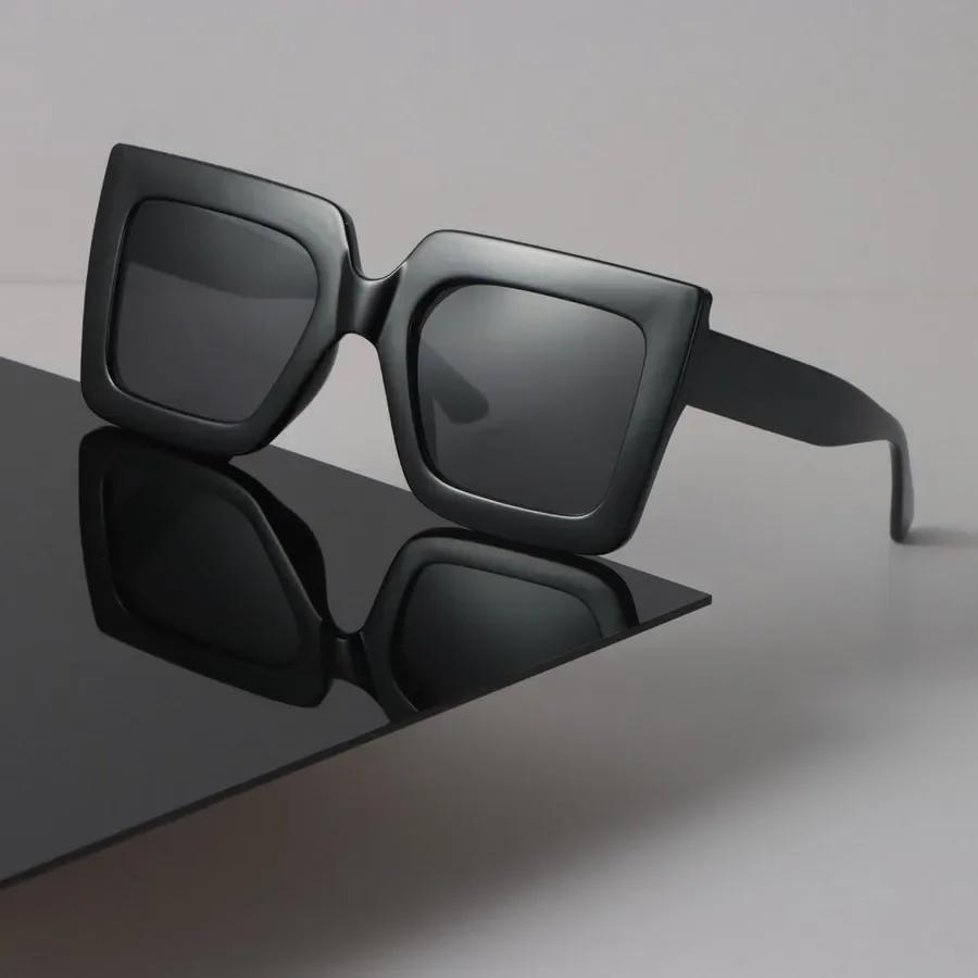 Большие квадратные солнцезащитные очки женские мужские ретро люксовые женские мужские зеркальные прозрачные дизайнерские очки сексуальные брендовые черные солнцезащитные очки