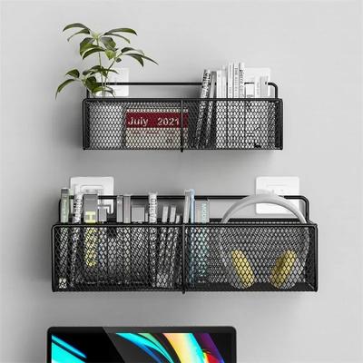 DIY Ins Украшение для стен дома Железная сетка Декор Подвесная стойка Настенная витрина Художественная коробка для хранения Сетчатая полка Корзина Стойка Держатель Органайзер