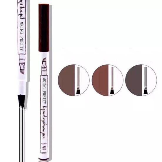 Yousheng 1,5 г Карандаш для бровей Трехмерный эффект Потостойкий Не выцветающий Четырехзубцовый Ультратонкий Микрогравировка Жидкий карандаш для бровей