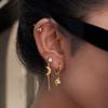 Yori 3Pcs/Set Fashion Sun Hammer Moon Tassel Earrings 2025 Trendy Stud Earrings Tarnish Resistant Daily Charm Jewelry Gift