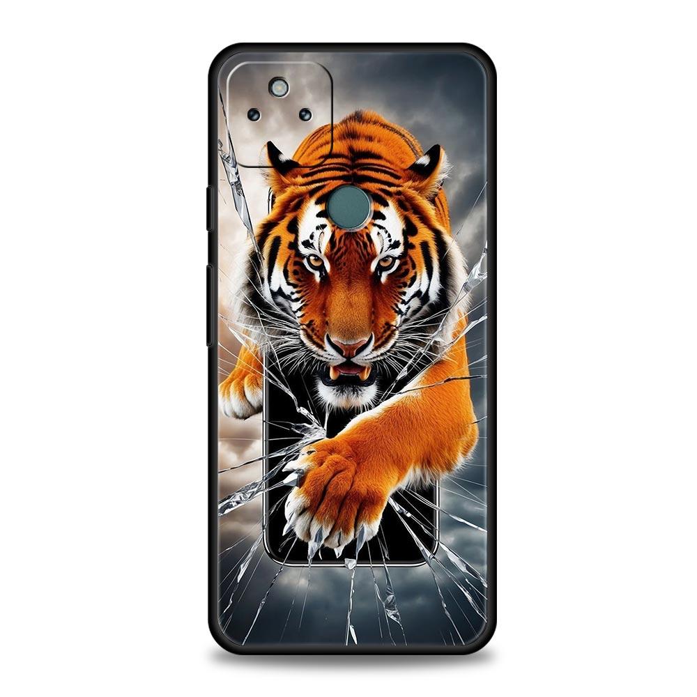 Чехол для телефона Google Pixel 10 9 8 7 6 7A 6A Pro Ударопрочный Мягкий ТПУ 10 9 Pro XL Корпус Capas Fundas Мультяшный Узор с Тигром
