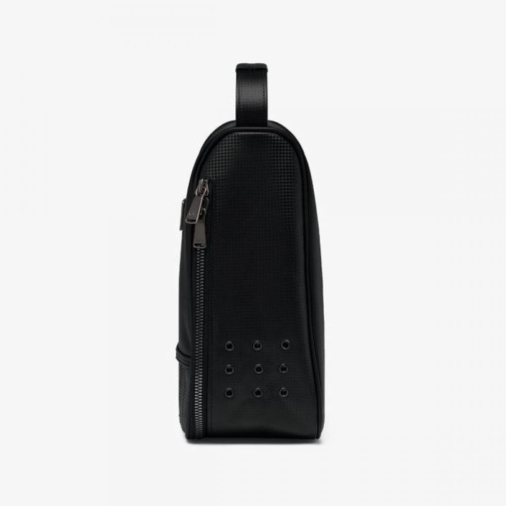 Lambda Saffiano Golf Shoe Bag Carbon Black 26801