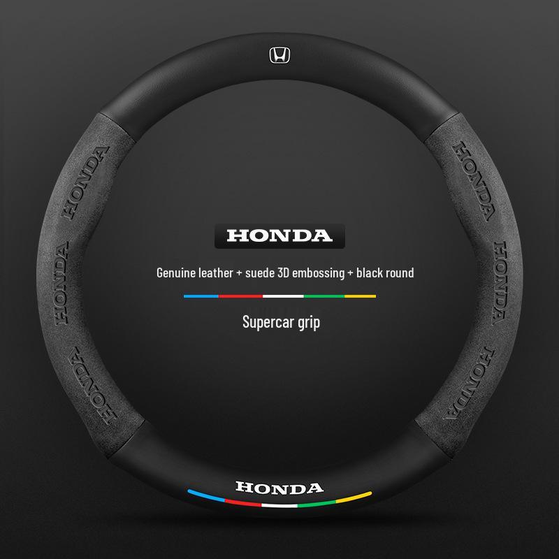 Натуральная кожа, карбон, замша, чехол на руль для Honda CRV 07-23, всесезонный, универсальный
