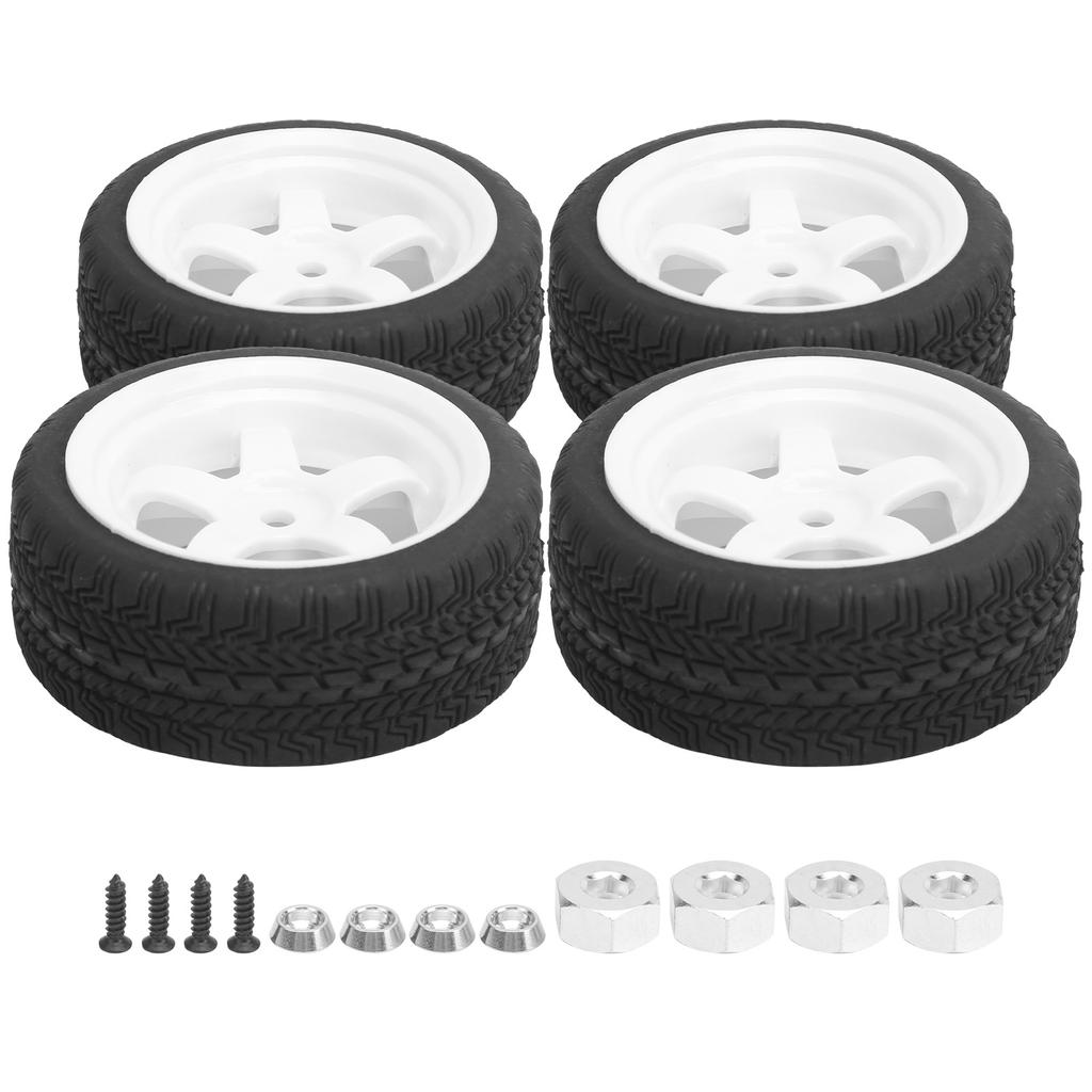 4Pcs 65mm Non Slip RC Rubber Tires Wheel Upgrade Accessory Fit for WPL D12 1 10 (012W)