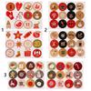 Sealing Packaging Candy Advent Calendar Number Stickers Adhesive Label Christmas Paper Sticker