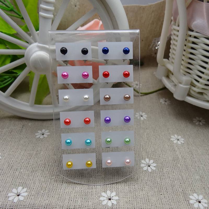 Булавка-гвоздик, шарик, железо, простые серьги, ювелирные изделия, пластик, искусственный жемчуг