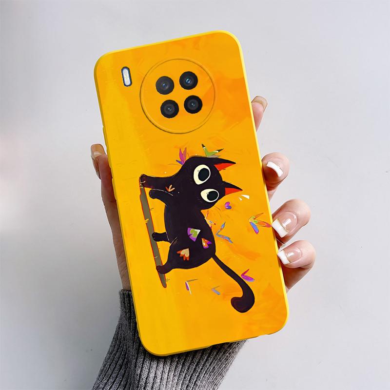 Силиконовый чехол для Huawei Nova 8i Honor 50 Lite, чехол, милый мультяшный черный кот, мак, собака, мягкая задняя крышка из ТПУ для Honor 50Lite, Capa