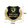 AAAJJ1 1/2Pcs 3D Metal Car Body Window Sticker Auto Decor Accessorie For Skoda Kodiaq Octavia Enyaq Kamiq Scala Rapid Superb Karoq Yeti
