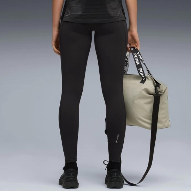 Women's Pants PUMA TIGHT W RUN MICROFLEECE Thermal Fleece Lined Mid Rise Lace Up Knitted Fabric Yoga Pants