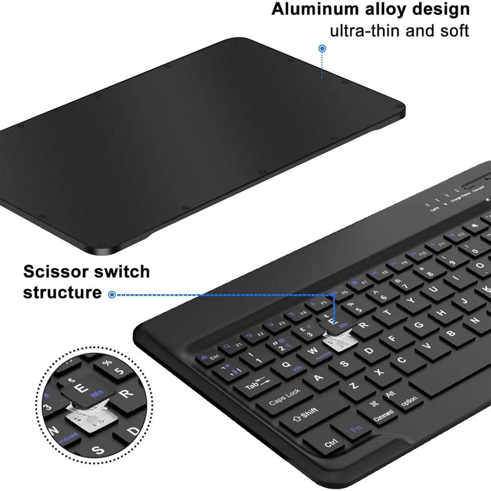 Case for Redmi Pad 2 Pro 12.1/Redmi Pad Pro 12.1-inch, Bluetooth Keyboard Cover for POCO Pad 12.1 Inch