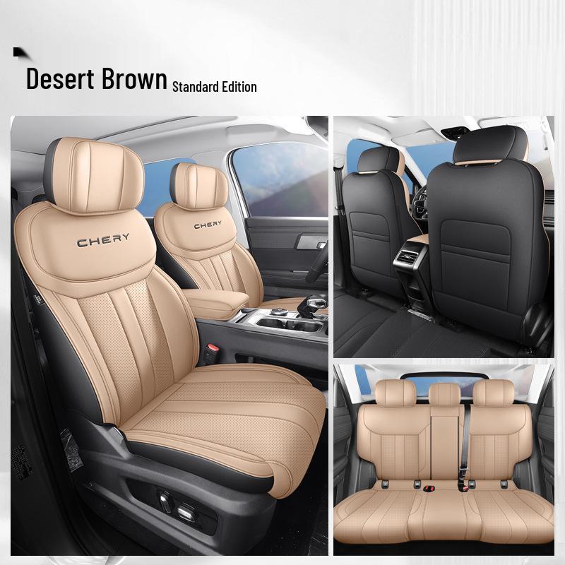 Новая модель Fengyun T6 5-местный чехол на сиденье автомобиля из натуральной кожи - Универсальный размер для всех сезонов