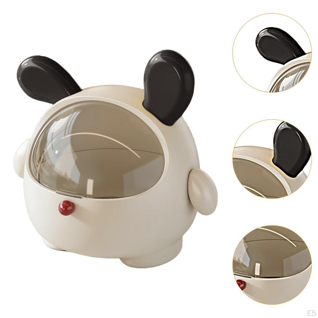 Милый мусорный бак для мусора на столешнице, мультяшный переносной контейнер для всякой всячины, бочка для мусора, настольное хранилище