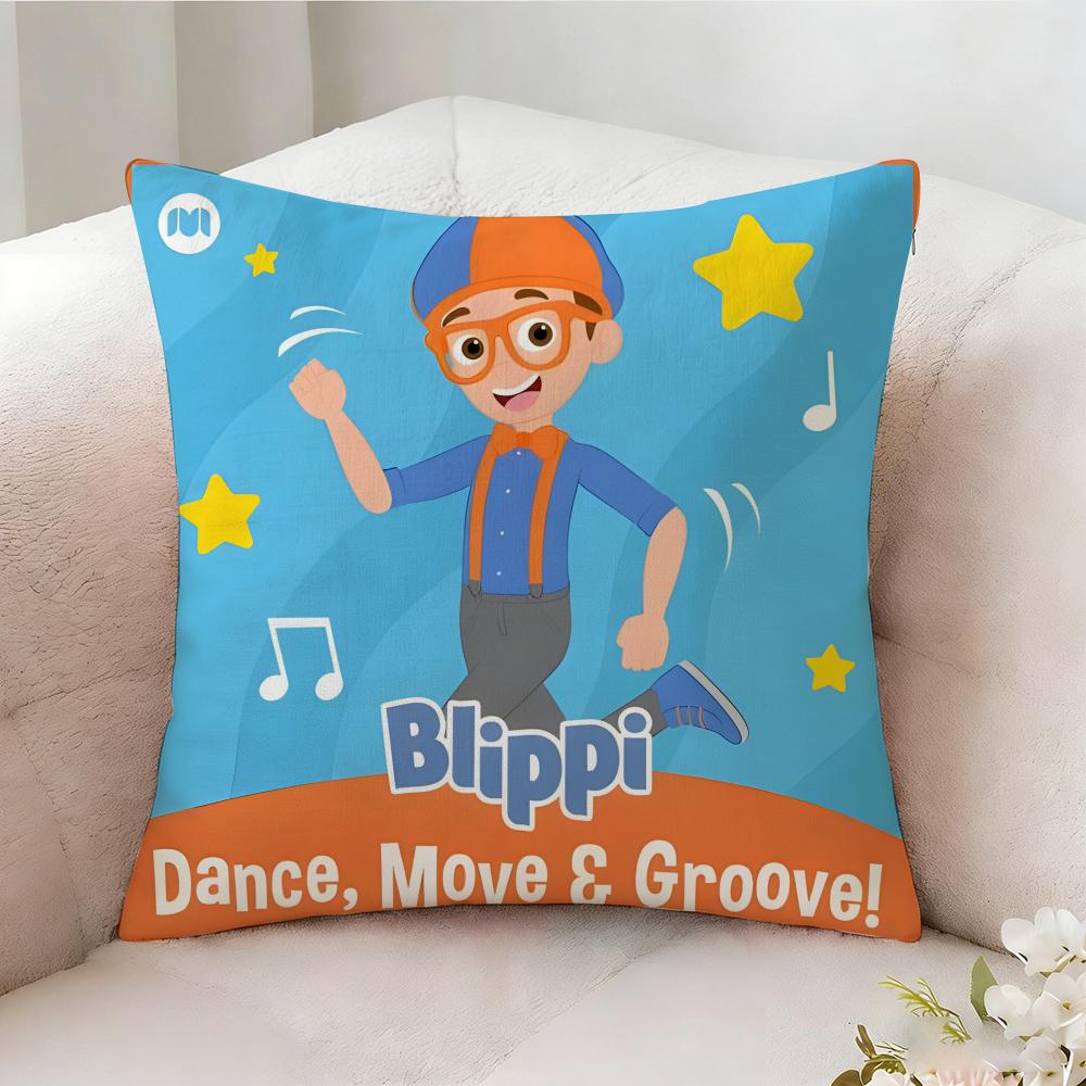 Animation Bblippi WWonders Pillow Case Pillowcase Doublesided Printed Sofa Cushion Bedroom Headboard Pillow