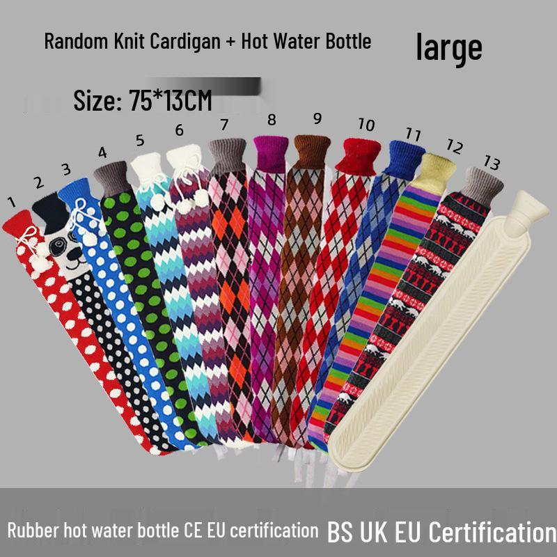 Explosion-Proof Hot Water Bottle: Rubber Design for Stomach and Feet, Long-Lasting Warmth