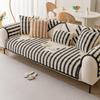 Подушка для дивана из шенилла, всесезонная, универсальная, нескользящая, полосатая, чехол для дивана