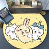 Usagi2 Round Area Rug,Carpet Rug for Living Room Bedroom Sofa Playroom Decor,Non-slip Floor Mat