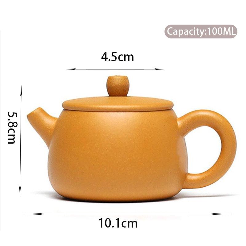 100 мл китайский исинский фиолетовый глиняный чайник, шарообразный заварочный чайник, красивый чайник, сырая руда, ручной работы, чайный набор «цзыша», индивидуальный заказ