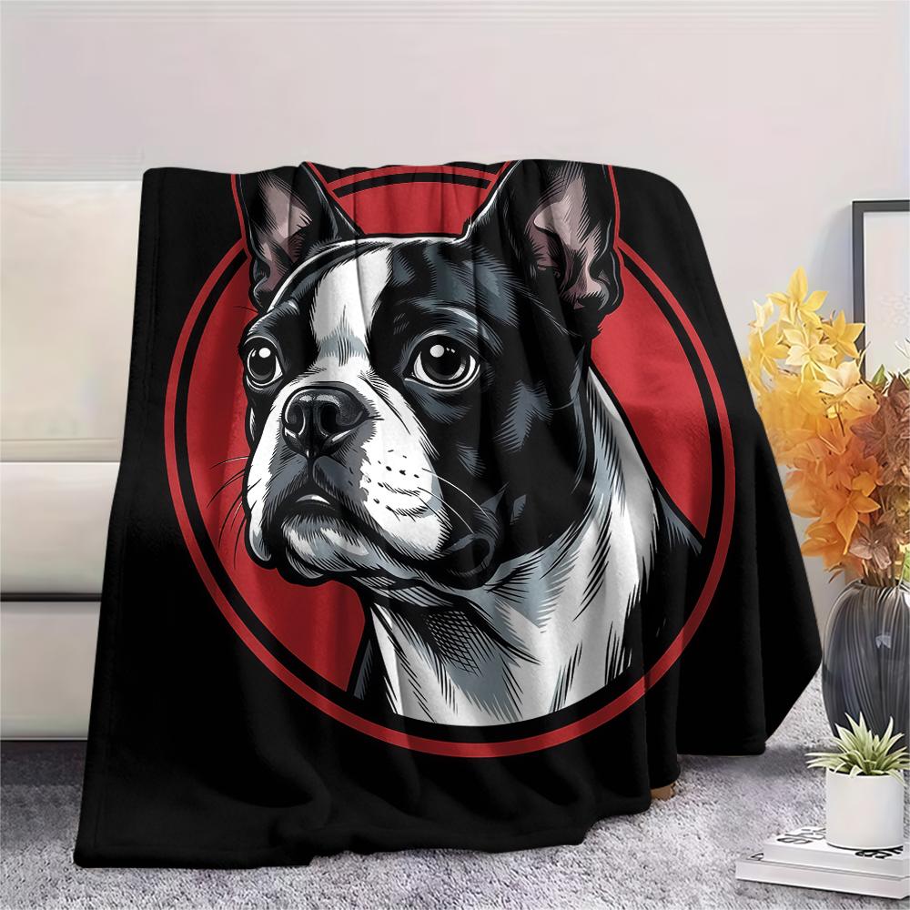 Samurai Muppet Cat Toucan Dog Print Flannel Blanket,High quality Comfortable for All Seasons,Home Decor,Warmth and Comfort,Perfect for Christmas Gifts