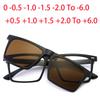 2302 Rectangle Clips On Glasses Magnetic Myopia Glasses 0 -1.0 -2.0 To -6.0 Hyperopia Sunglasses +0.5 +1.0 +2.0 To +6.0